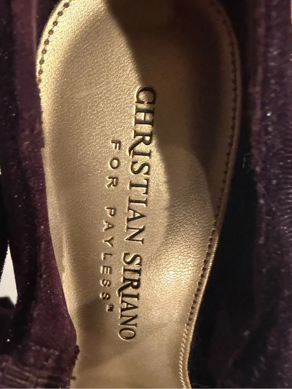 Christian Siriano for Payless Marley Purple Velvet Mary Jane Block Heels Size 7